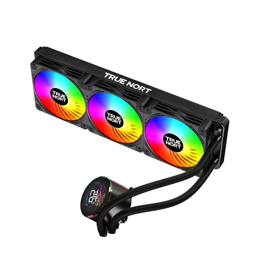 TrueNort 360Z ARGB AIO Liquid CPU Cooler, 360mm Radiator, Infinity Temperature Display With Pump, Triple ARGB Fans, Hydraulic Bearings Type, Intel/AMD CPU Socket Support | TN-360Z TrueNort 360Z ARGB AIO Liquid CPU Cooler, 360mm Radiator, Infinity Temperature Display With Pump, Triple ARGB Fans, Hydraulic Bearings Type, Intel/AMD CPU Socket Support | TN-360Z